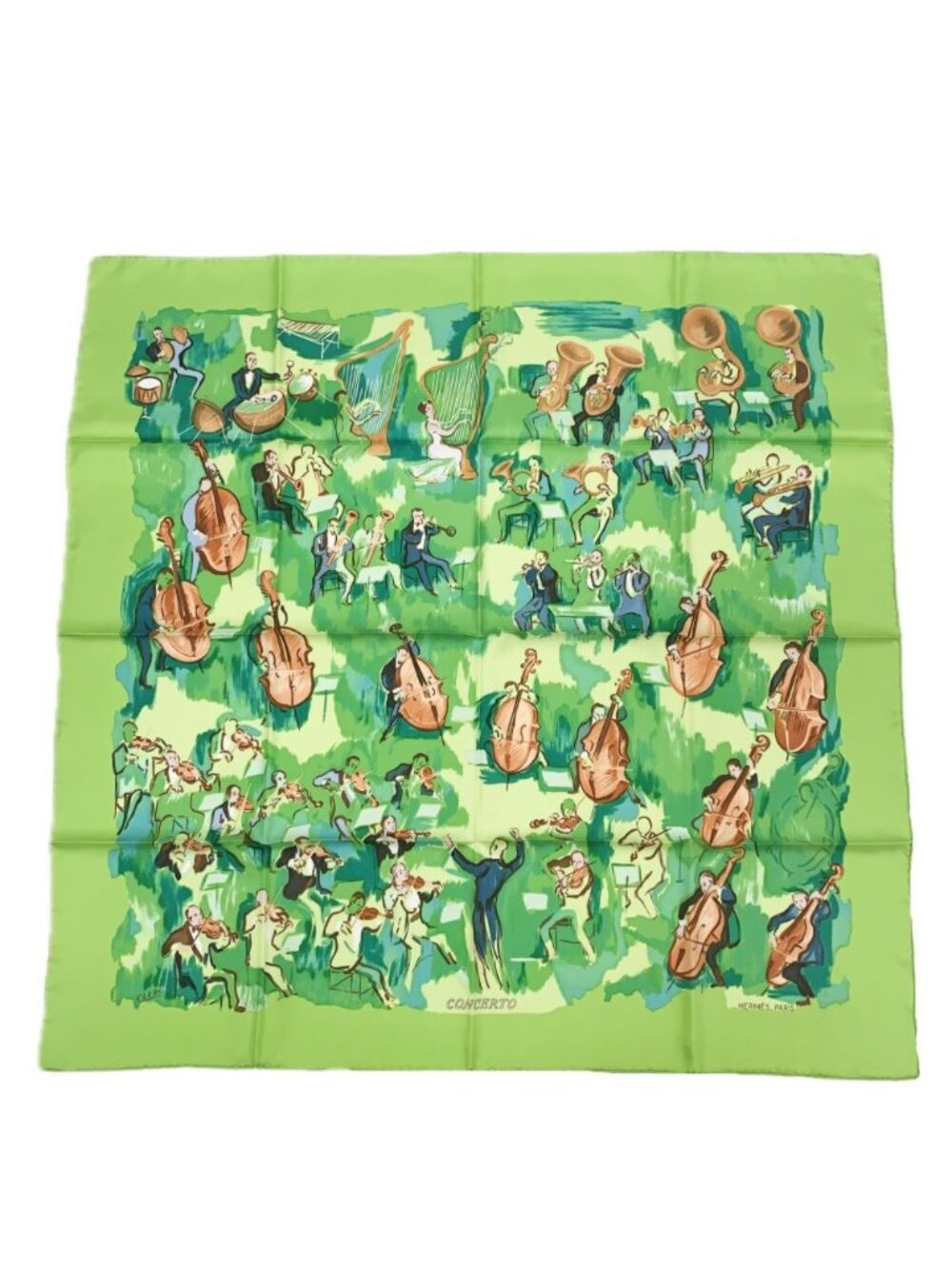 Hermes Carre 90 Silk Scarf Concerto